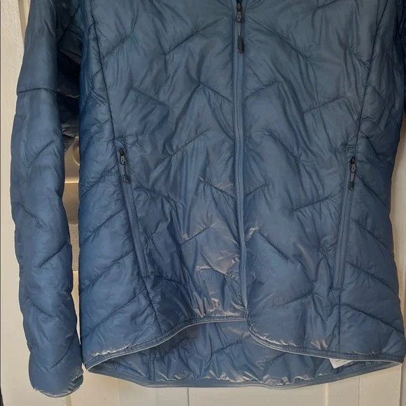Outdoor Research Women's SuperStrand LT Hoodie Light Blue Puffer Jacket - Picture 5 of 7